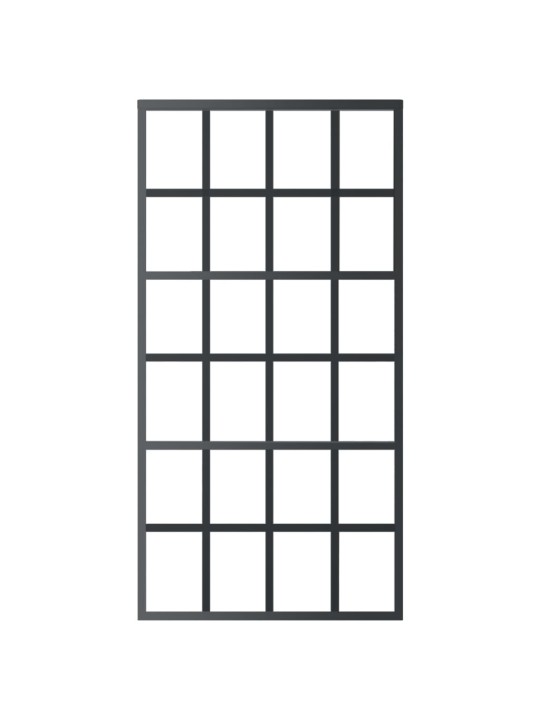Bīdāmās durvis ar stiprinājumiem, stikls, alumīnijs, 102x205 cm