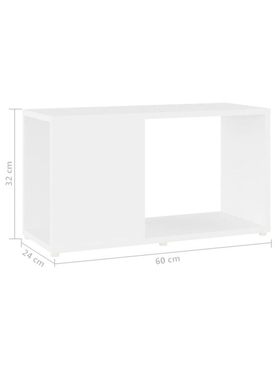 Tv skapis, balts, 60x24x32 cm, inženierijas koks