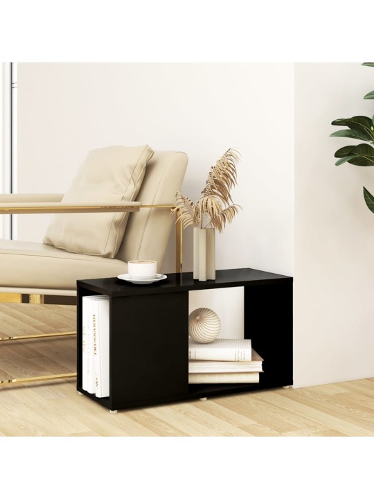 Tv skapis, melns, 60x24x32 cm, inženierijas koks