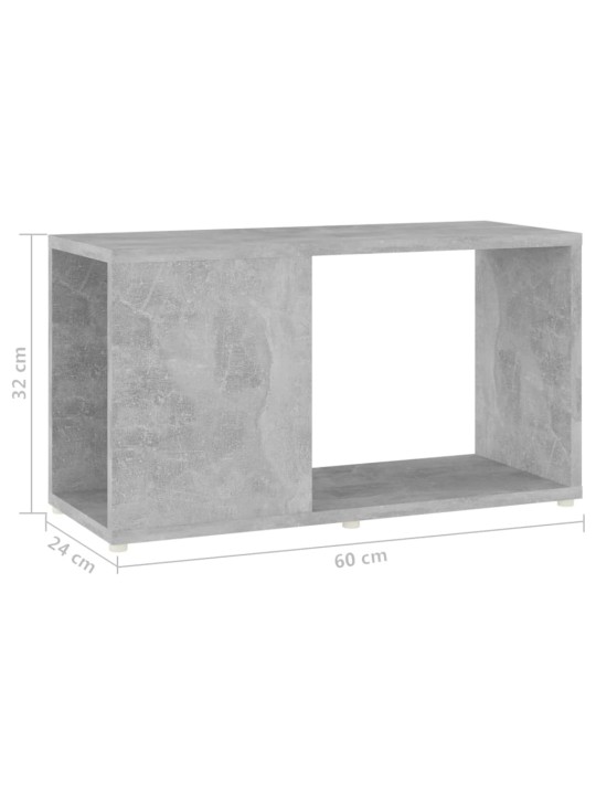 Tv skapis, betona pelēks, 60x24x32 cm, inženierijas koks