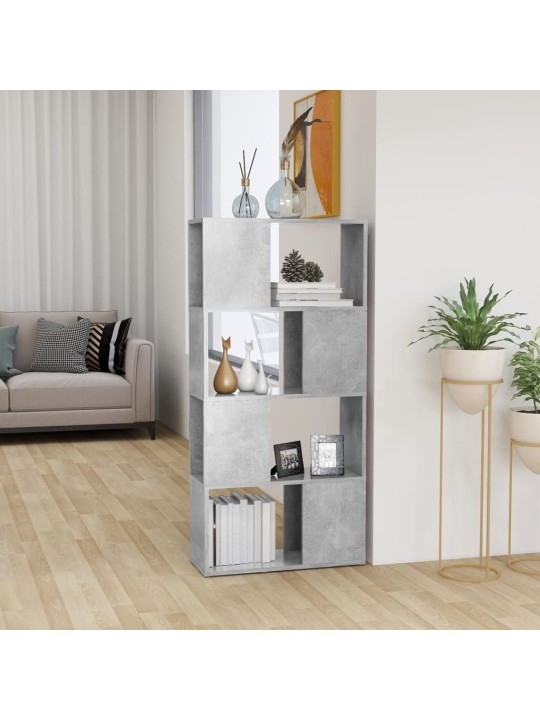 Grāmatu plaukts, betona pelēks, 60x24x124,5 cm