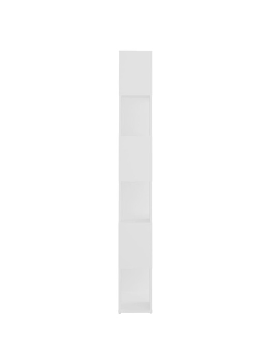 Grāmatu plaukts, balts, 60x24x186 cm