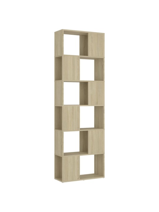 Grāmatu plaukts, 60x24x186 cm, ozolkoka, inženierijas koks