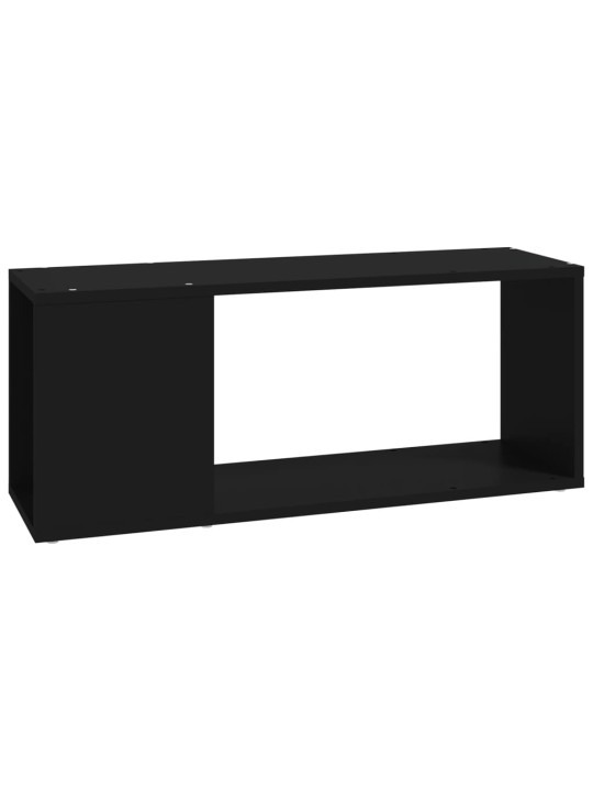 Tv plaukts, melns, 80x24x32 cm, inženierijas koks
