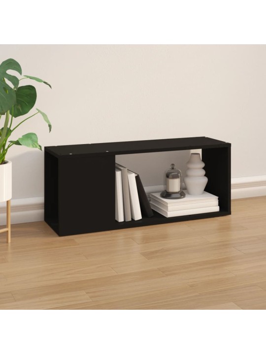 Tv plaukts, melns, 80x24x32 cm, inženierijas koks
