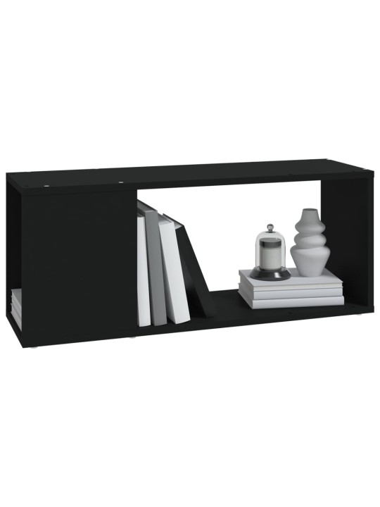 Tv plaukts, melns, 80x24x32 cm, inženierijas koks