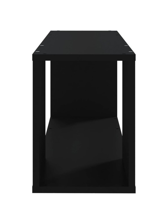 Tv plaukts, melns, 80x24x32 cm, inženierijas koks