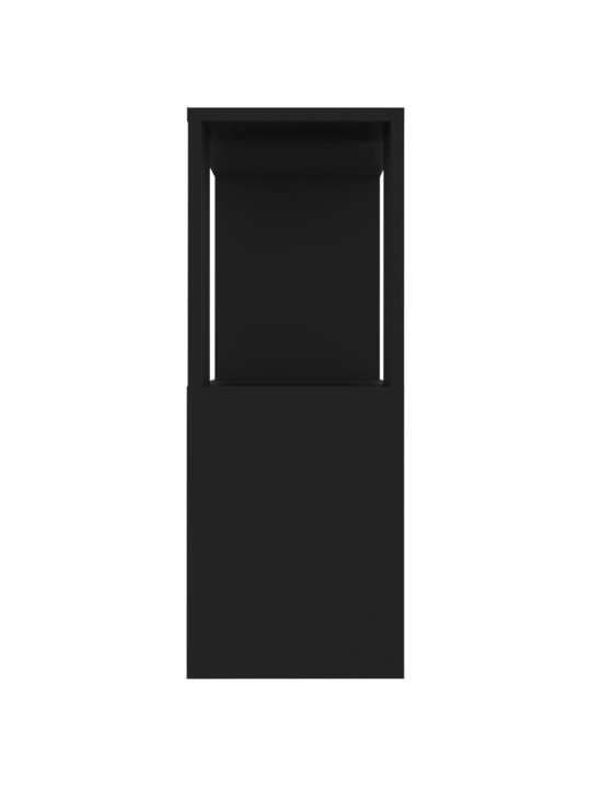 Tv plaukts, melns, 80x24x63 cm, inženierijas koks