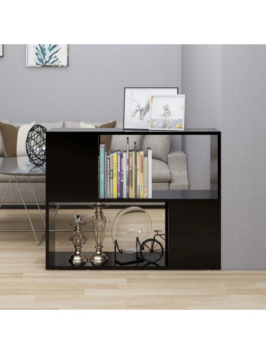 Tv plaukts, melns, 80x24x63 cm, inženierijas koks