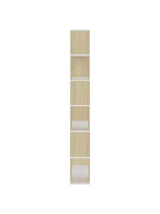 Grāmatu plaukts, 80x24x186 cm, ozolkoka krāsa, skaidu plāksne