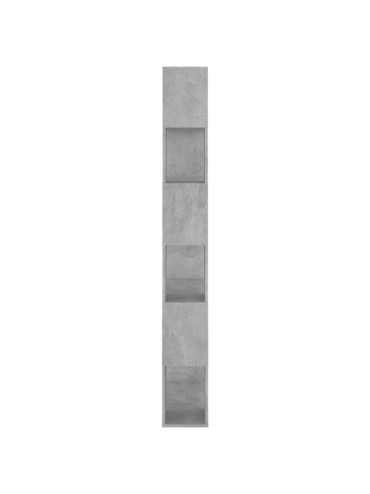 Grāmatu plaukts, 80x24x186 cm, betona pelēks, skaidu plāksne