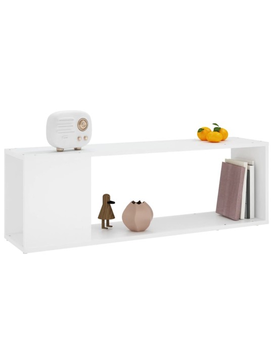 Tv plaukts, balts, 100x24x32 cm, skaidu plāksne