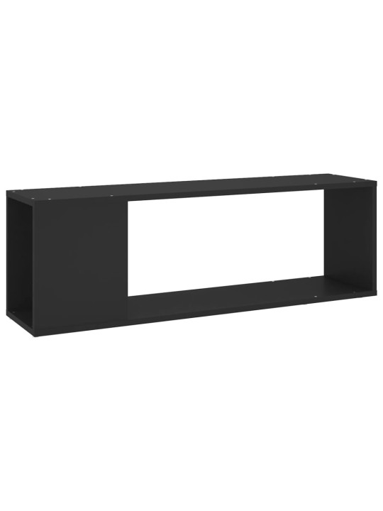 Tv plaukts, melns, 100x24x32 cm, inženierijas koks