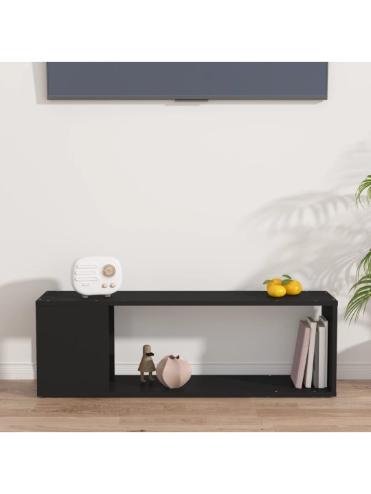 Tv plaukts, melns, 100x24x32 cm, inženierijas koks
