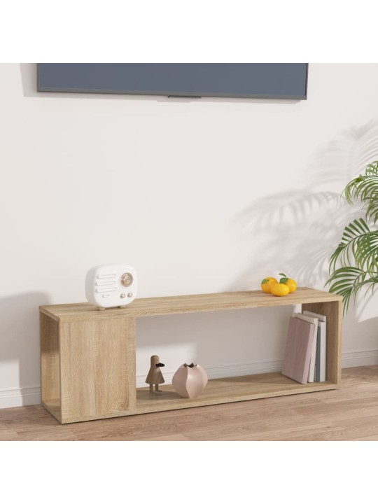 Tv plaukts, ozolkoka krāsa, 100x24x32 cm, inženierijas koks