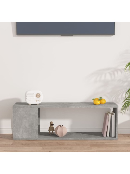 Tv plaukts, betona pelēks, 100x24x32 cm, inženierijas koks