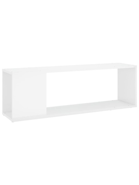 Tv plaukts, spīdīgi balts, 100x24x32 cm, inženierijas koks