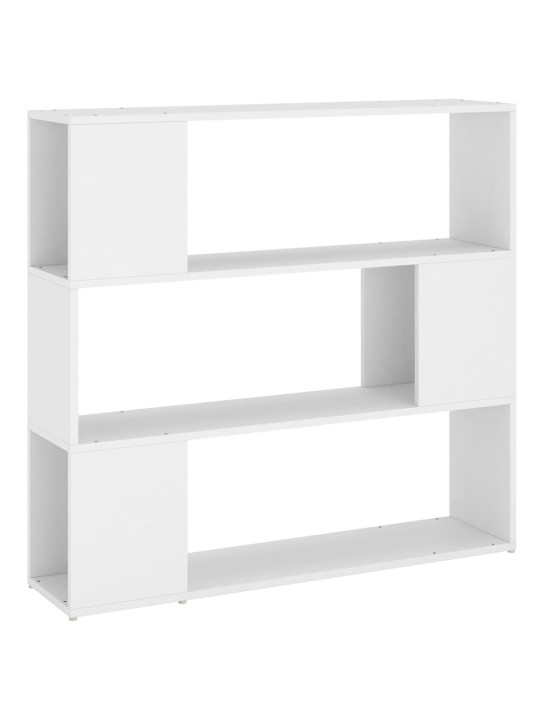 Grāmatu plaukts, balts, 100x24x94 cm