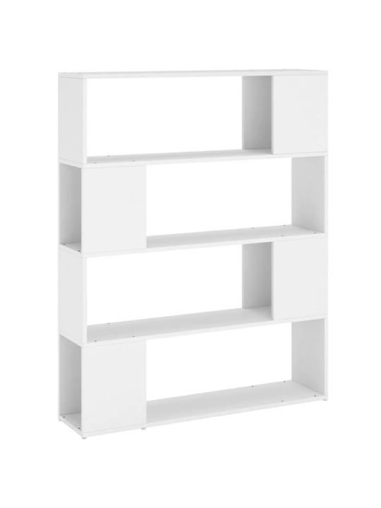 Grāmatu plaukts, balts, 100x24x124 cm