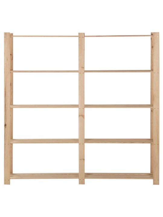 5-līmeņu glabāšanas plaukts, 170x28,5x170 cm, priedes masīvkoks