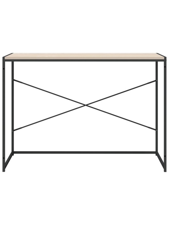 Datorgalds, 110x60x70 cm inženierijas koks melna un ozola krāsa