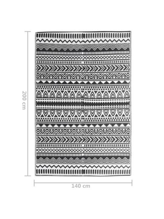 Āra paklājs, arakil melns, 140x200 cm, pp