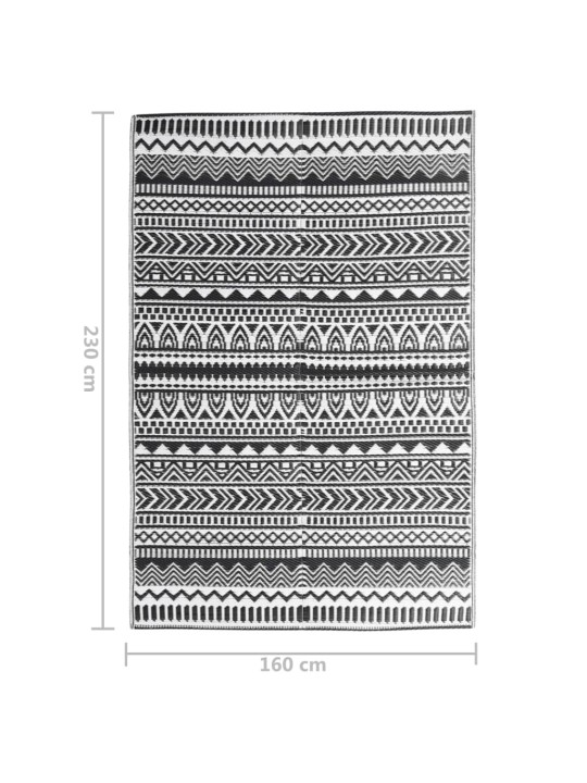 Āra paklājs, arakil melns, 160x230 cm, pp