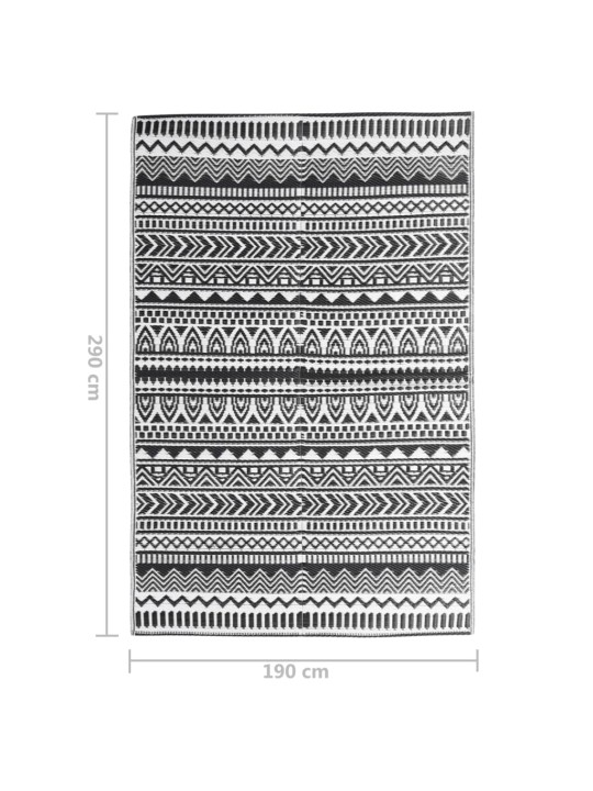 Āra paklājs, arakil melns, 190x290 cm, pp