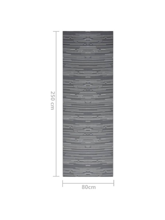 Āra paklājs arakil antracīts 80x250 cm pp