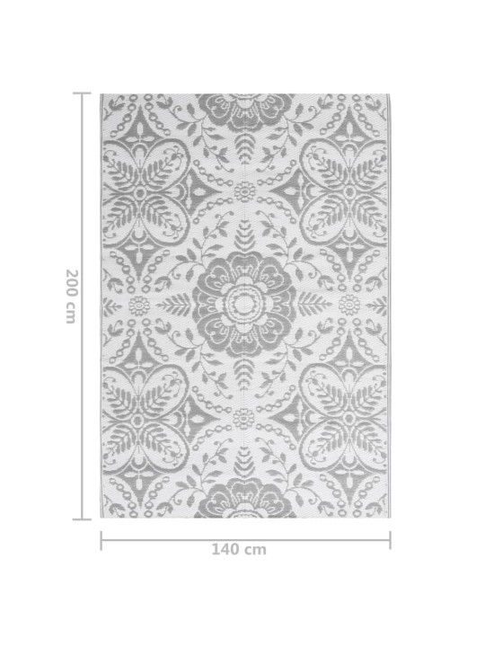 Āra paklājs arakil gaiši pelēks 140x200 cm pp