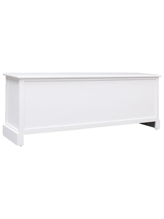 Tv skapītis, 108x30x40 cm, paulonijas masīvkoks, balts