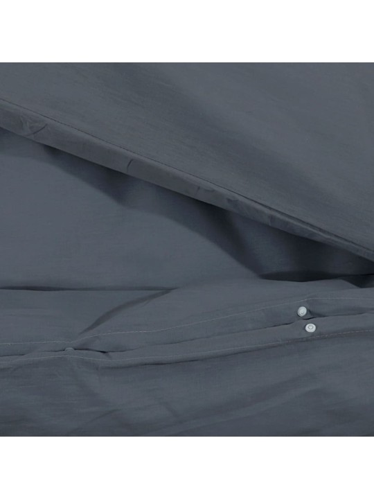 Gultasveļas komplekts, antracītpelēks, 135x200 cm, mikrošķiedra