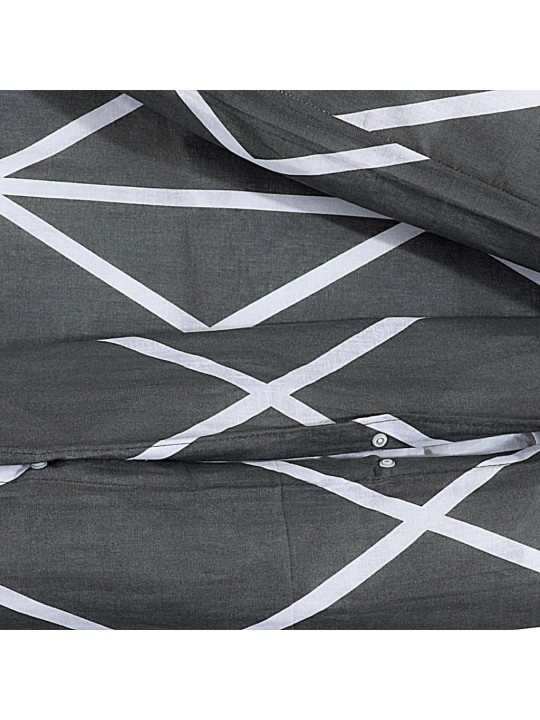 Gultasveļas komplekts, pelēks, 200x200 cm, kokvilna