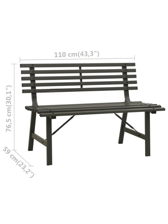 Dārza sols, 110 cm, tērauds, melns