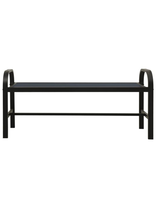 Dārza sols, 124,5 cm, tērauds un wpc, melns