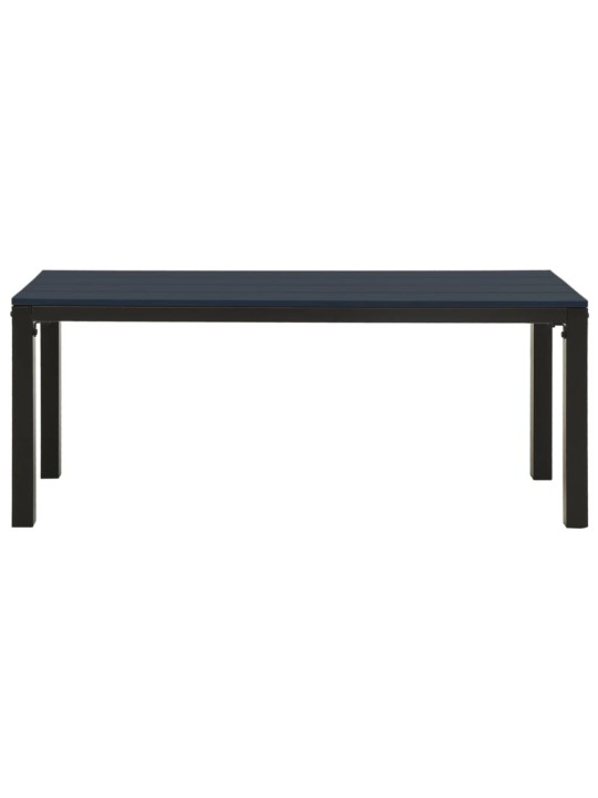 Dārza sols, 110 cm, tērauds un wpc, melns