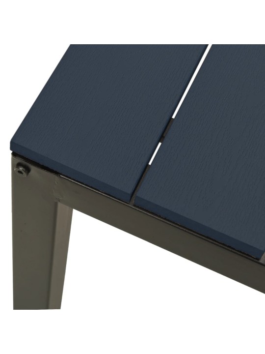 Dārza sols, 110 cm, tērauds un wpc, melns