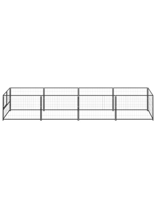 Suņu voljērs, melns, 4 m², tērauds