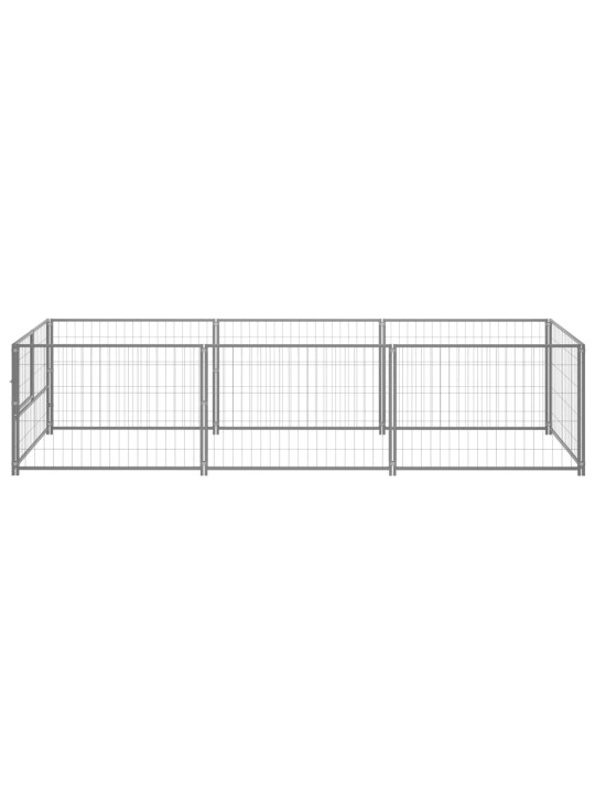 Suņu voljērs, sudraba krāsa, 3 m², tērauds
