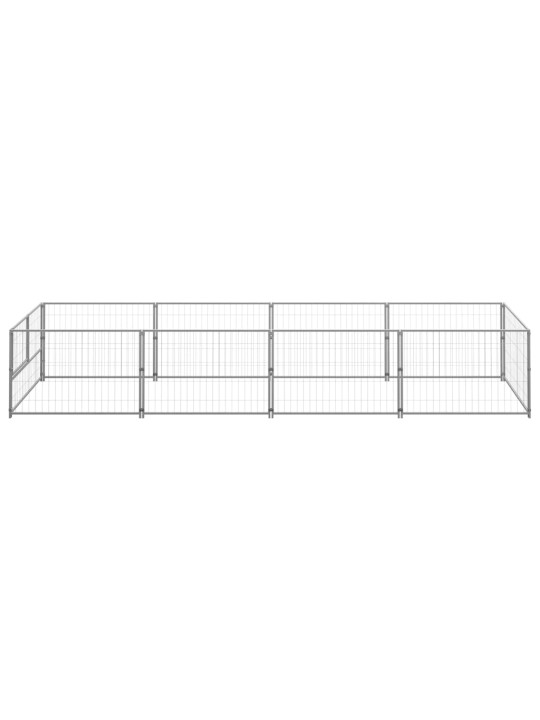 Suņu voljērs, sudraba krāsa, 4 m², tērauds