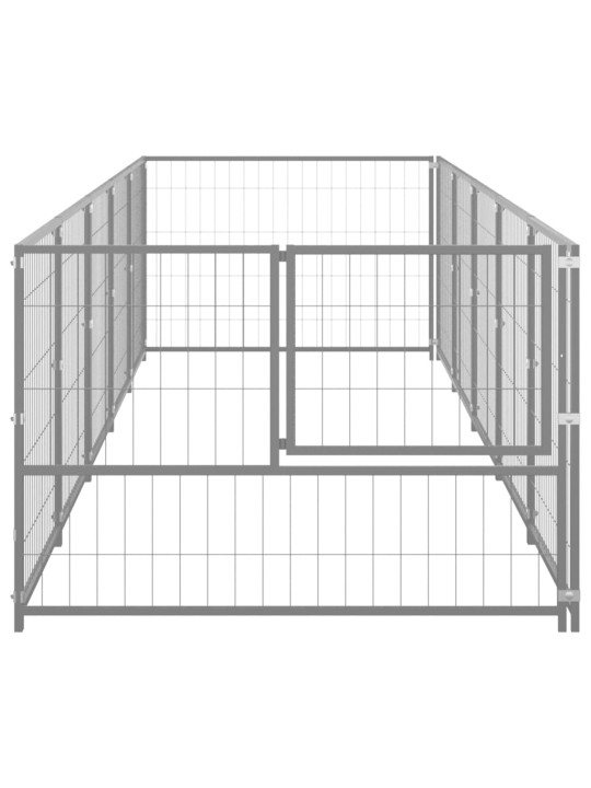 Suņu voljērs, sudraba krāsa, 5 m², tērauds
