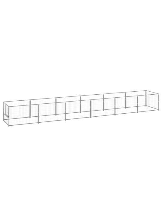 Suņu voljērs, sudraba krāsa, 6 m², tērauds