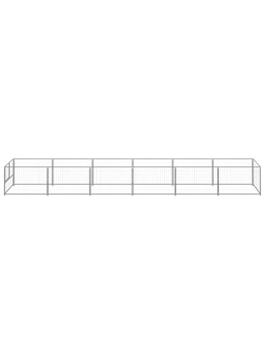 Suņu voljērs, sudraba krāsa, 6 m², tērauds