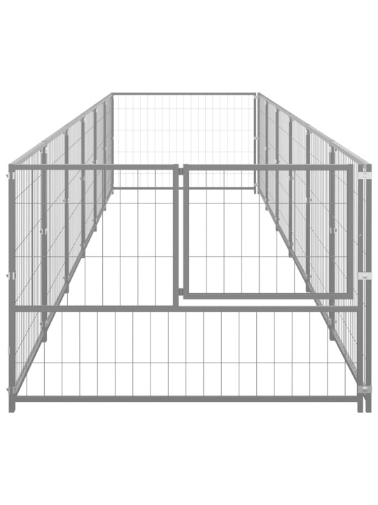 Suņu voljērs, sudraba krāsa, 6 m², tērauds