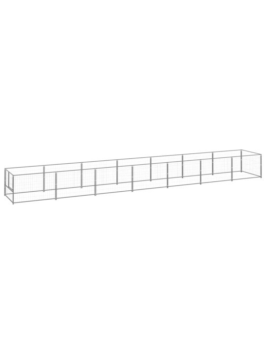 Suņu voljērs, sudraba krāsa, 7 m², tērauds