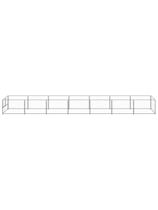Suņu voljērs, sudraba krāsa, 7 m², tērauds