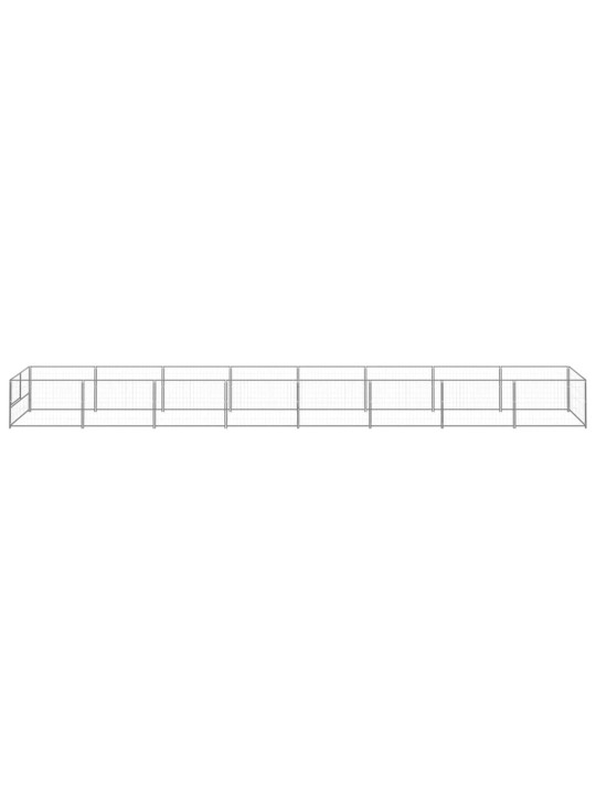Suņu voljērs, sudraba krāsa, 8 m², tērauds