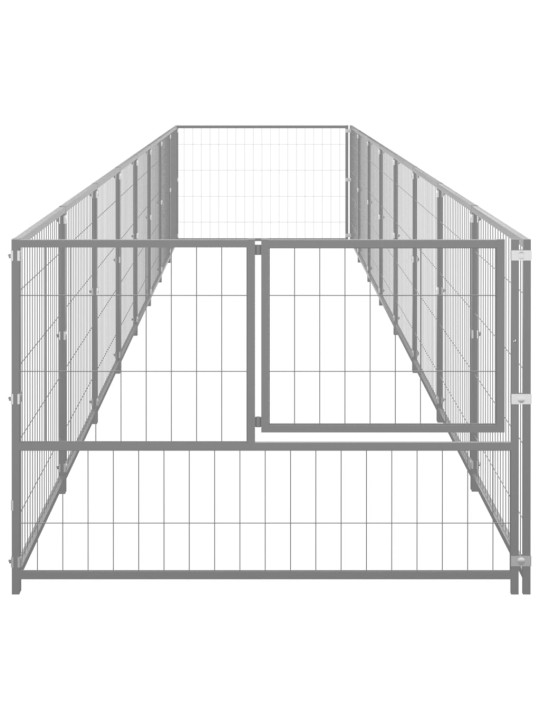 Suņu voljērs, sudraba krāsa, 8 m², tērauds