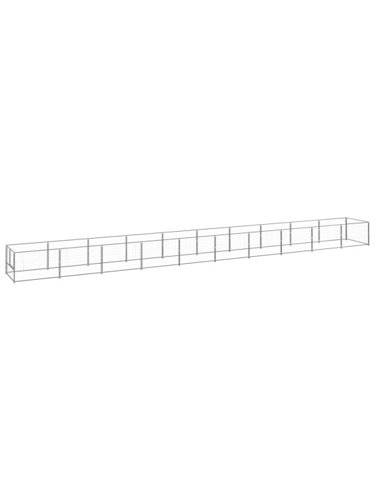 Suņu voljērs, sudraba krāsa, 10 m², tērauds