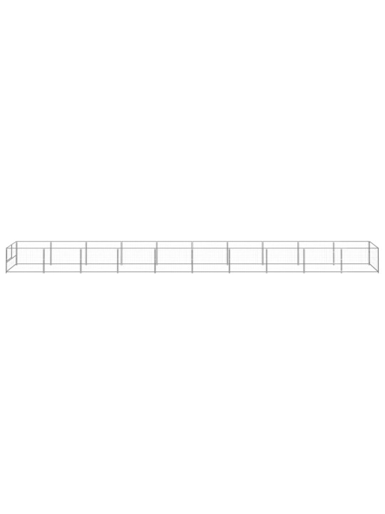 Suņu voljērs, sudraba krāsa, 10 m², tērauds